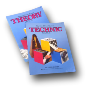 Set of 2 Bastien Piano Basics Theory & Technic Level 2 learning curriculum books